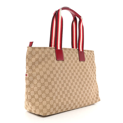 Gucci Monogram Web Large Diaper Tote Red 3 of 13