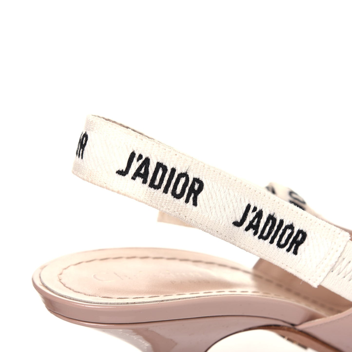 Patent Ribbon J'Adior Slingback 65mm Pumps 37.5 Nude