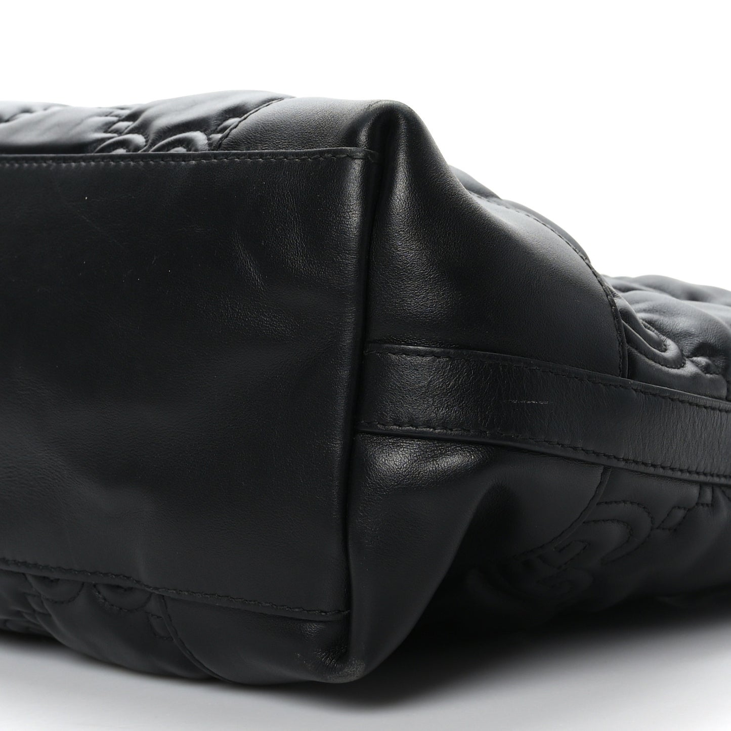 Calfskin GG Matelasse Medium Ophidia Shopping Tote Black