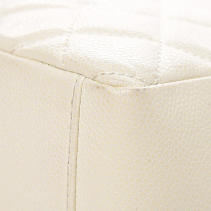 Chanel Caviar Quilted Petit Shopping Tote PST White 9 of 20