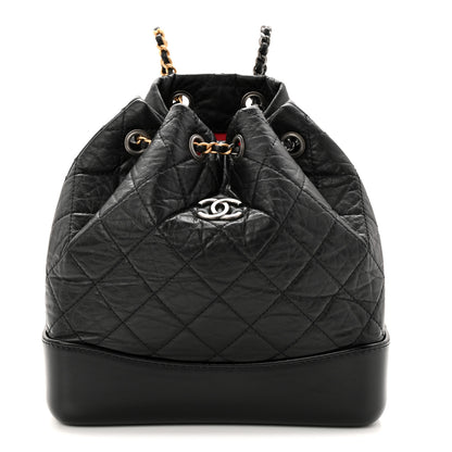 Chanel Aged Calfskin Quilted Small Gabrielle Backpack Black 1 of 11