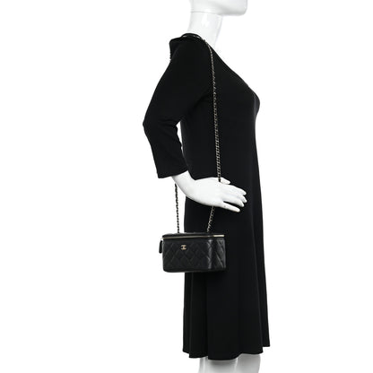 Chanel Caviar Quilted Small Vanity Case With Chain Black 2 of 11