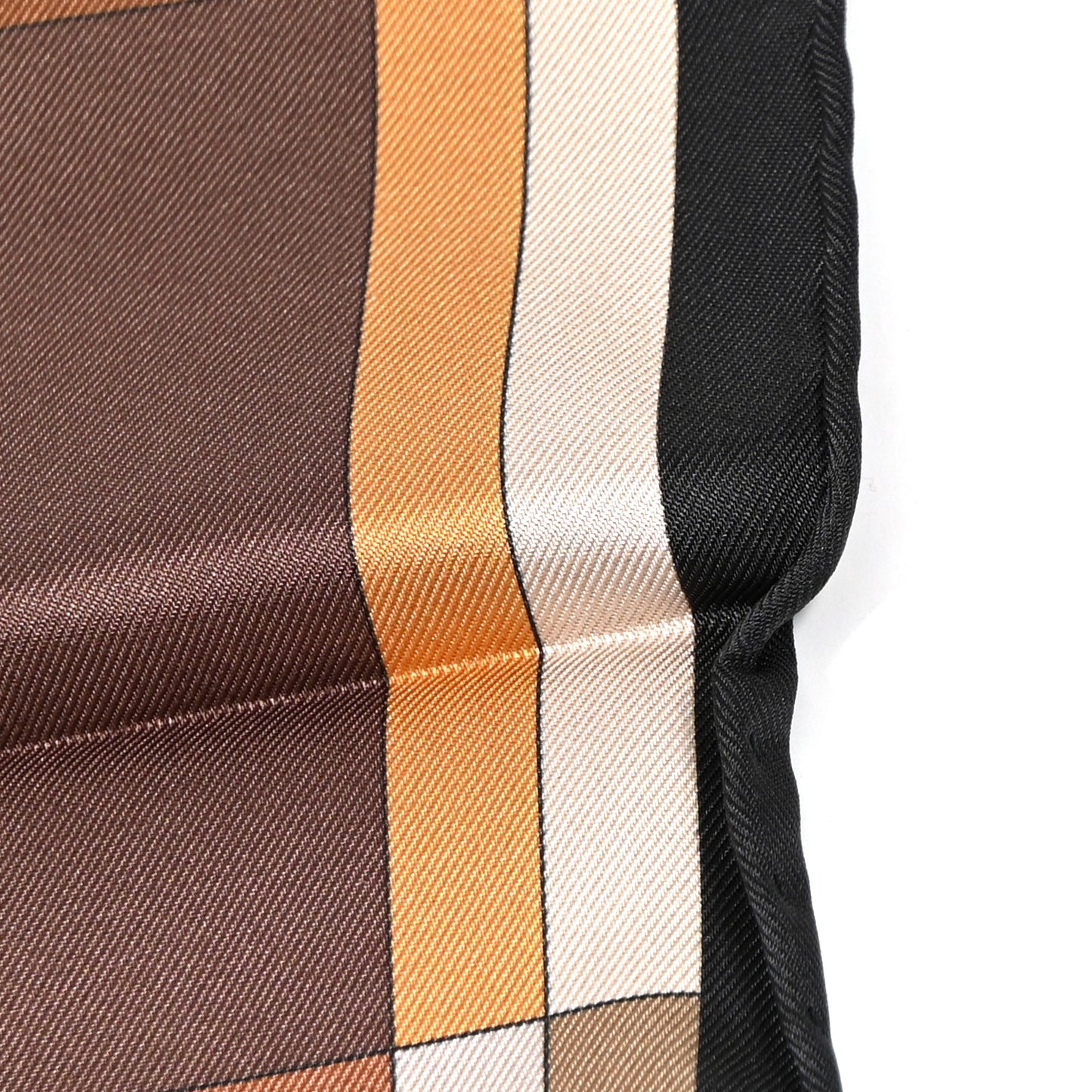 Silk Double Face Della Cavalleria Fine Scarf 90 Marron Beige Caramel
