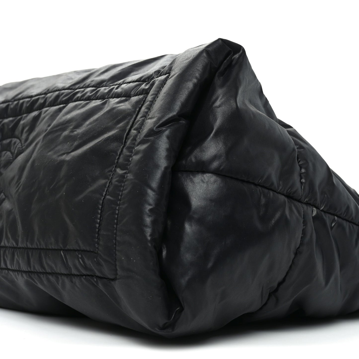 Lambskin Quilted Medium Coco Cocoon Reversible Tote Black