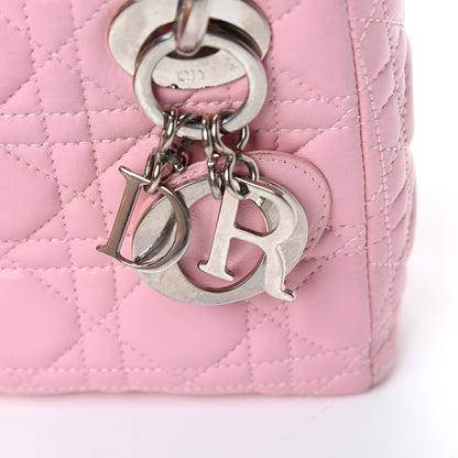 Christian Dior Lambskin Cannage Mini Lady Dior Rose Clair 10 of 14