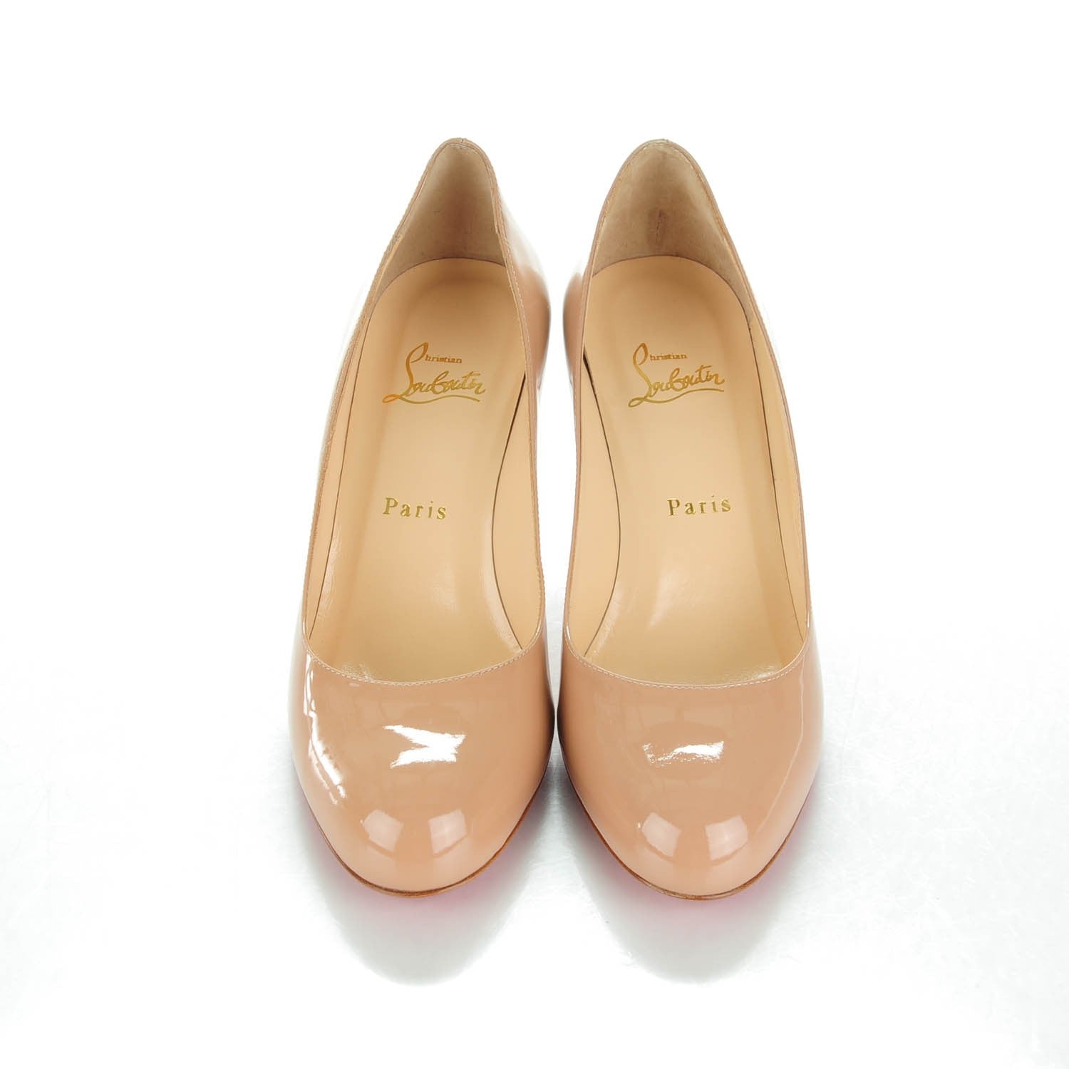 Christian Louboutin Patent Simple 70 Pumps 39 Nude 2 of 7