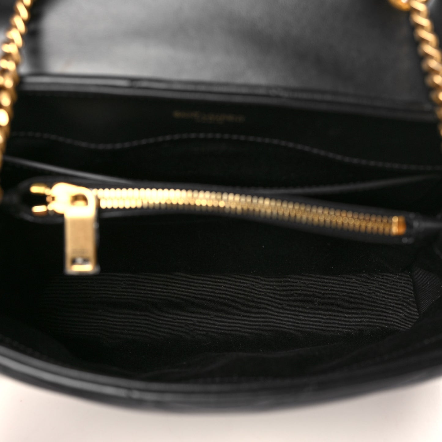 Calfskin Y Quilted Monogram Small Loulou Chain Satchel Black
