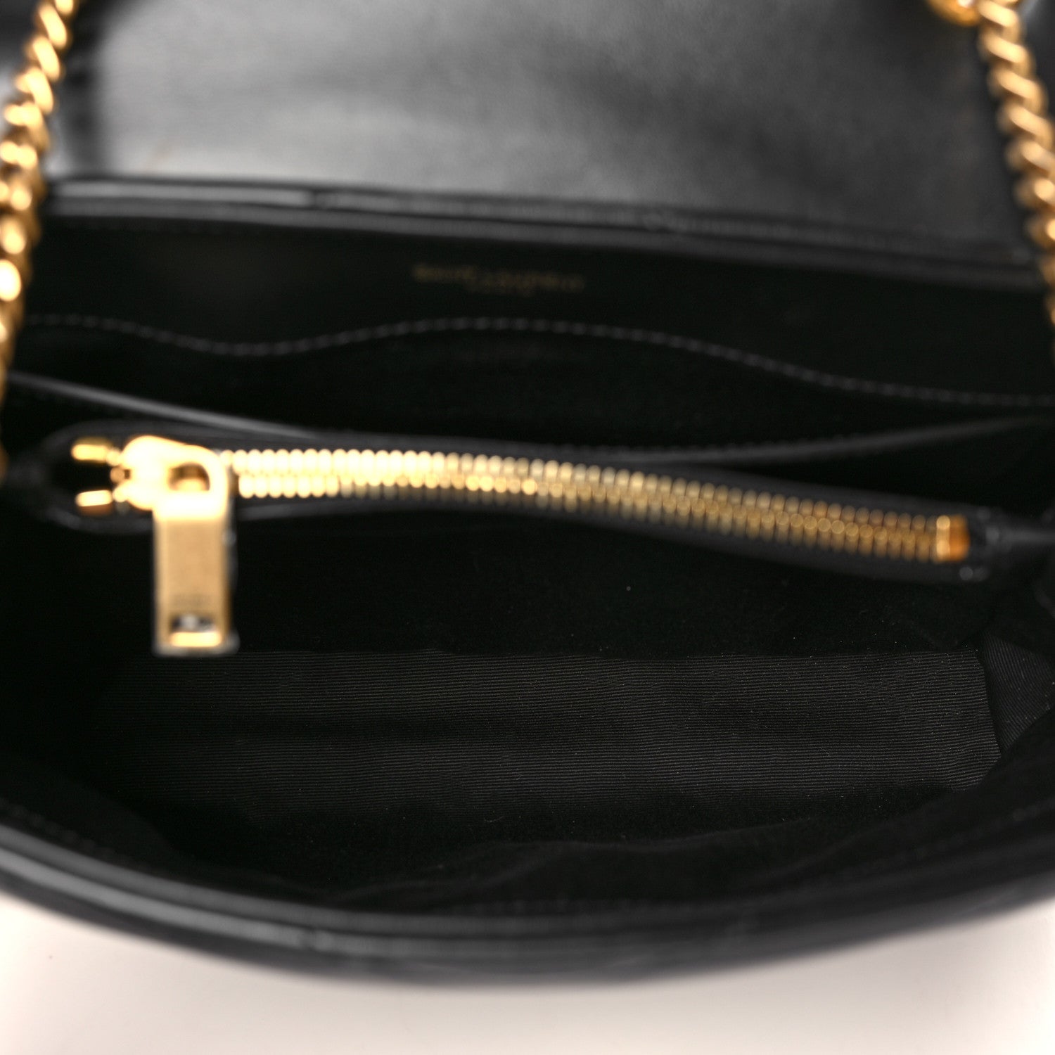 Saint Laurent Calfskin Y Quilted Monogram Small Loulou Chain Satchel Black 5 of 10