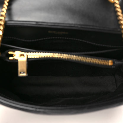Saint Laurent Calfskin Y Quilted Monogram Small Loulou Chain Satchel Black 5 of 10