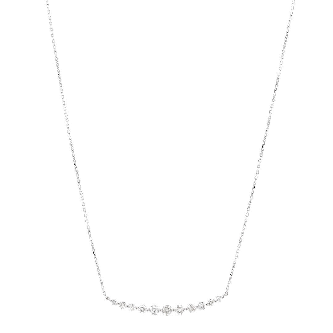 Parker & West by FASHIONPHILE 14K White Gold Diamond .80ctw Graduated Station Necklace 1 of 5