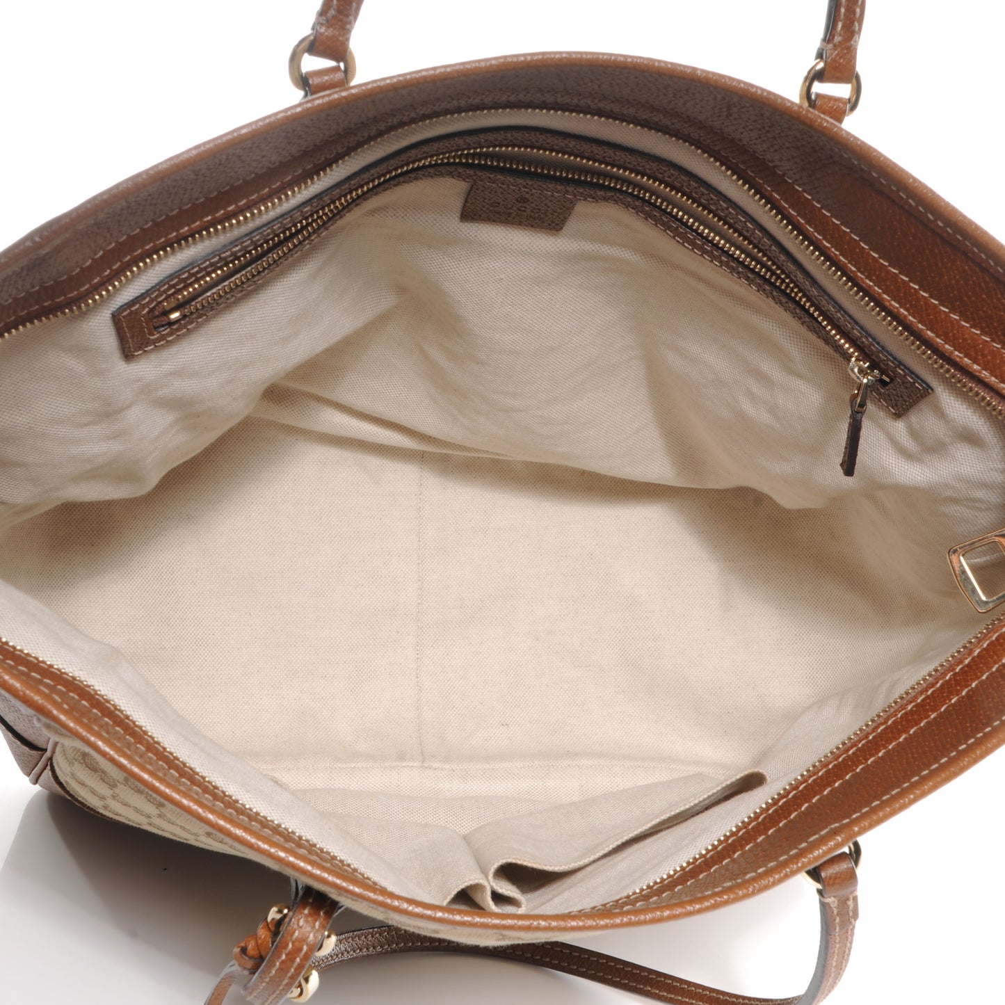 Monogram Textured Calfskin Medium Bree Zippered Tote Beige Ebony Nocciola