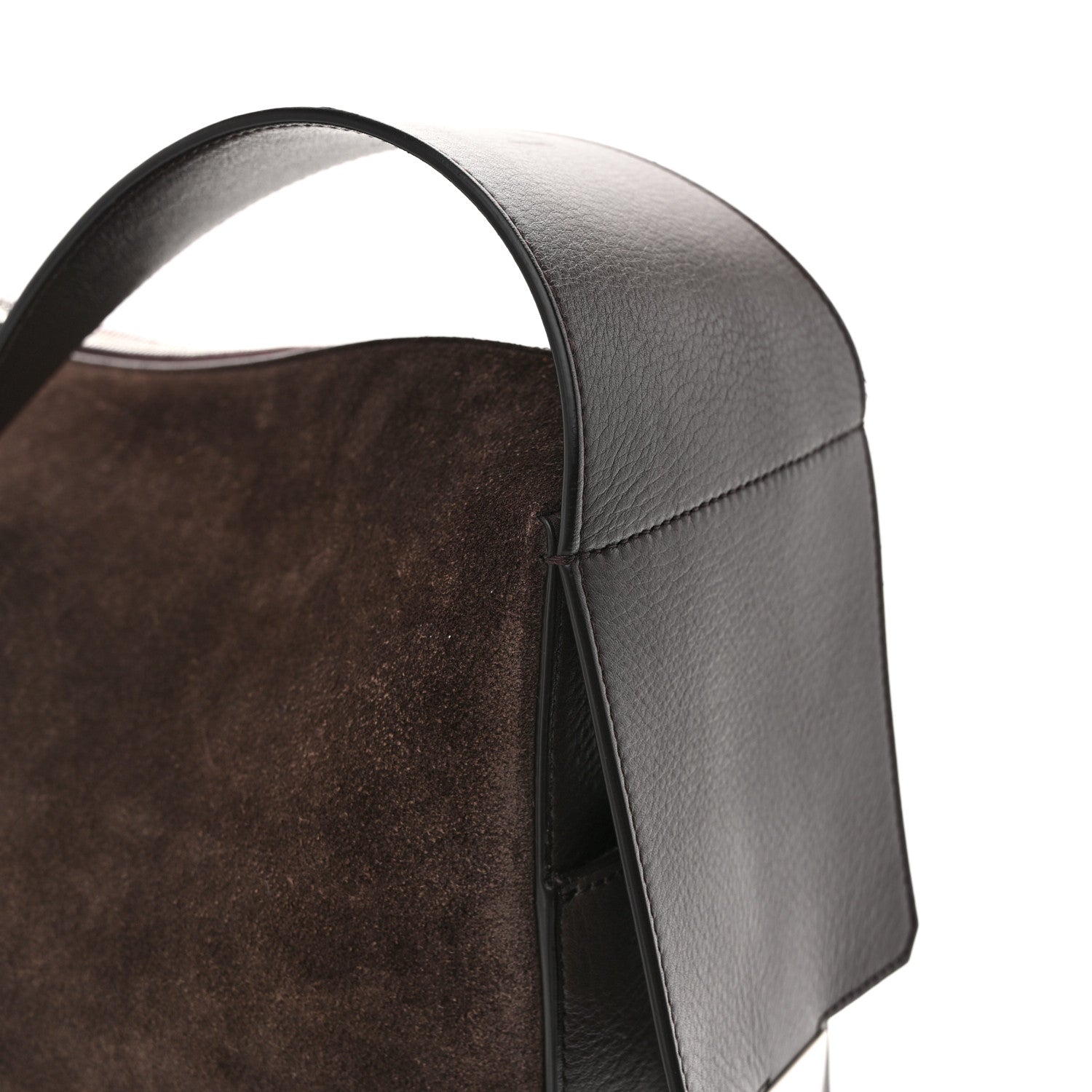 Salvatore Ferragamo Suede Calfskin Gancini Twins Slouchy Crossbody Bag Brown 12 of 13