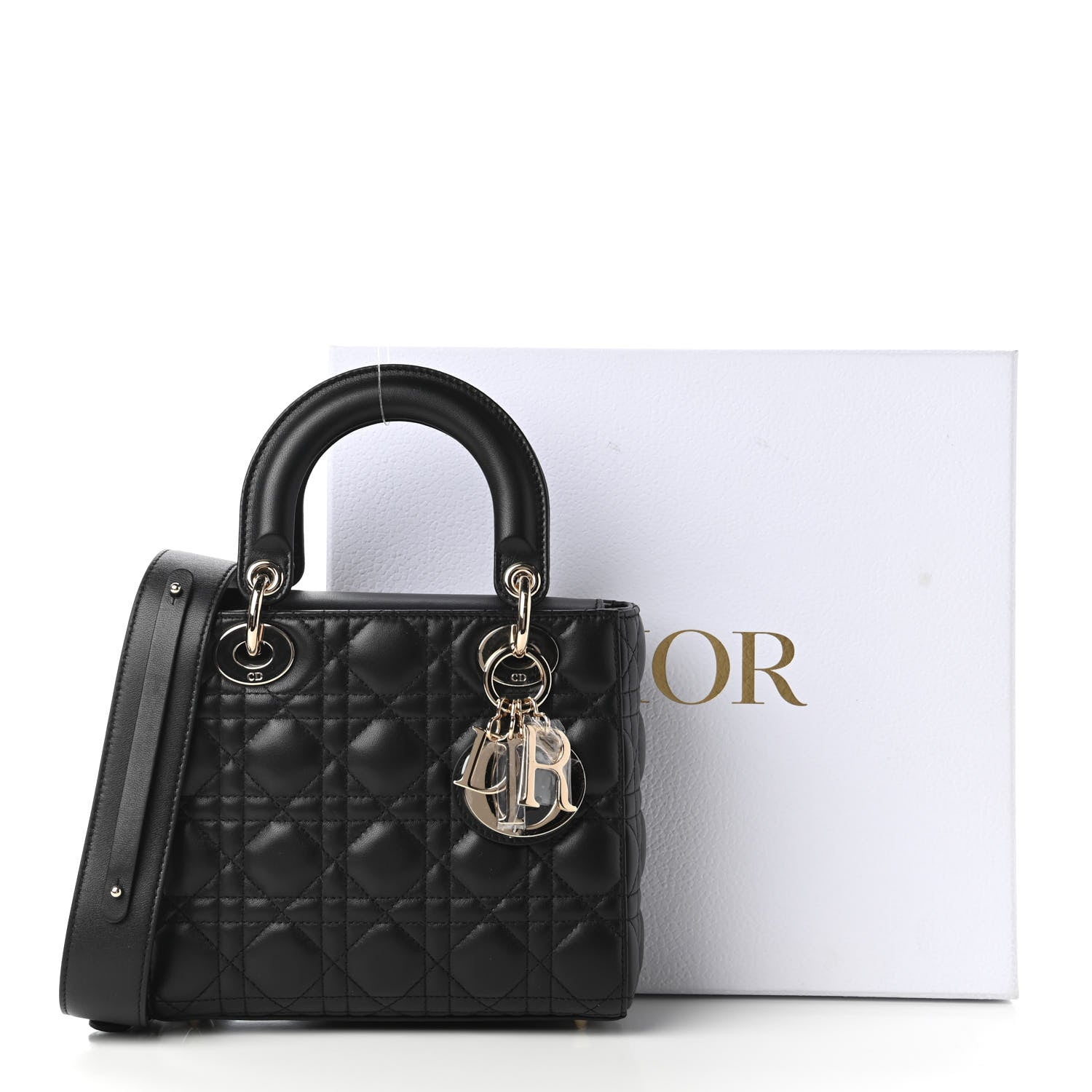 Christian Dior Lambskin Cannage Small My ABCDior Lady Dior Black 11 of 11
