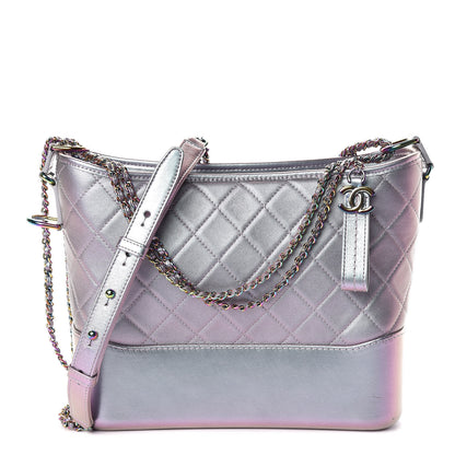 Chanel Iridescent Lambskin Calfskin Quilted Medium Gabrielle Hobo Light Purple 1 of 11