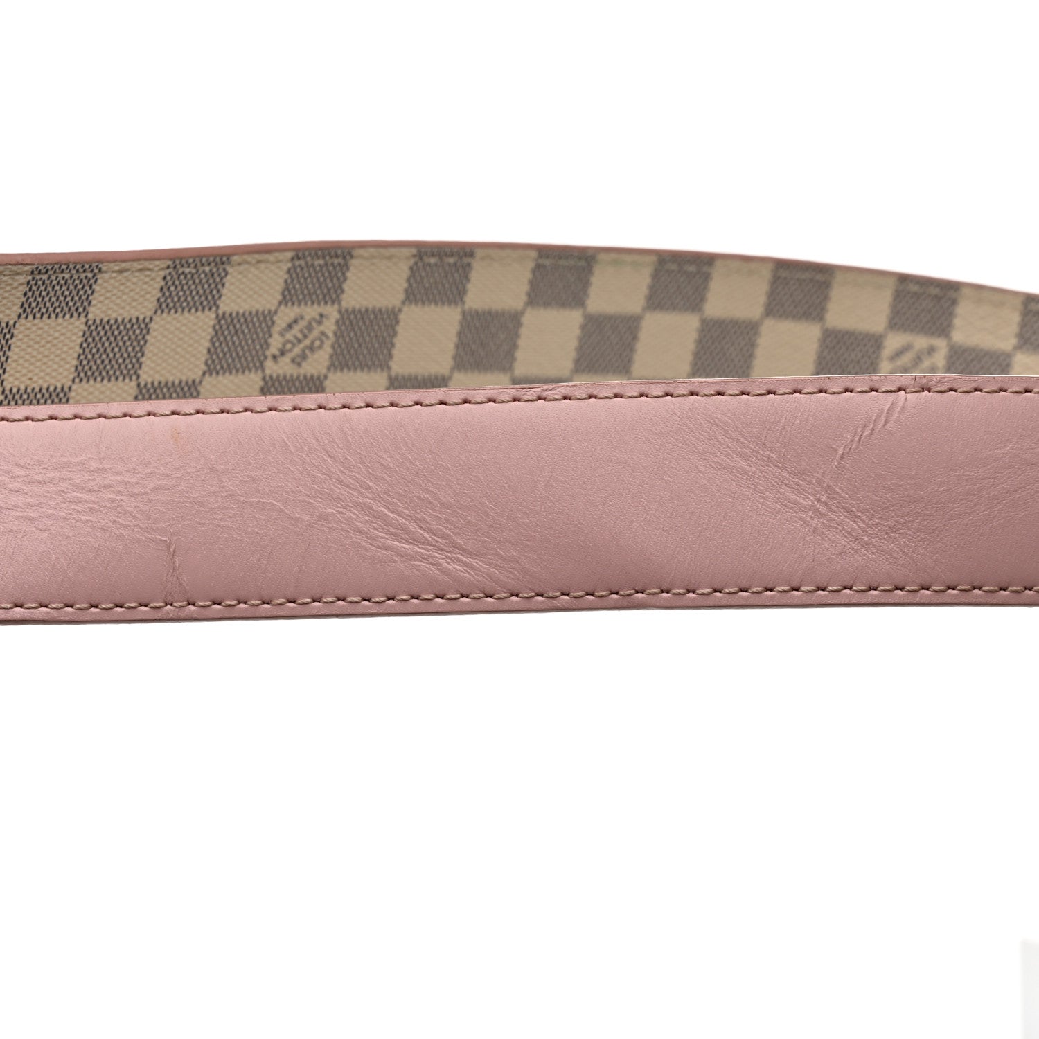 Louis Vuitton Damier Azur LV Initiales 32mm Belt 80 32 Rose Ballerine 11 of 13