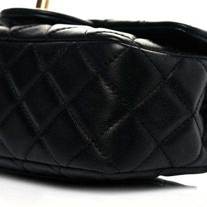 Chanel Lambskin Quilted Mini Rectangular Pearl Crush Flap Black 10 of 10