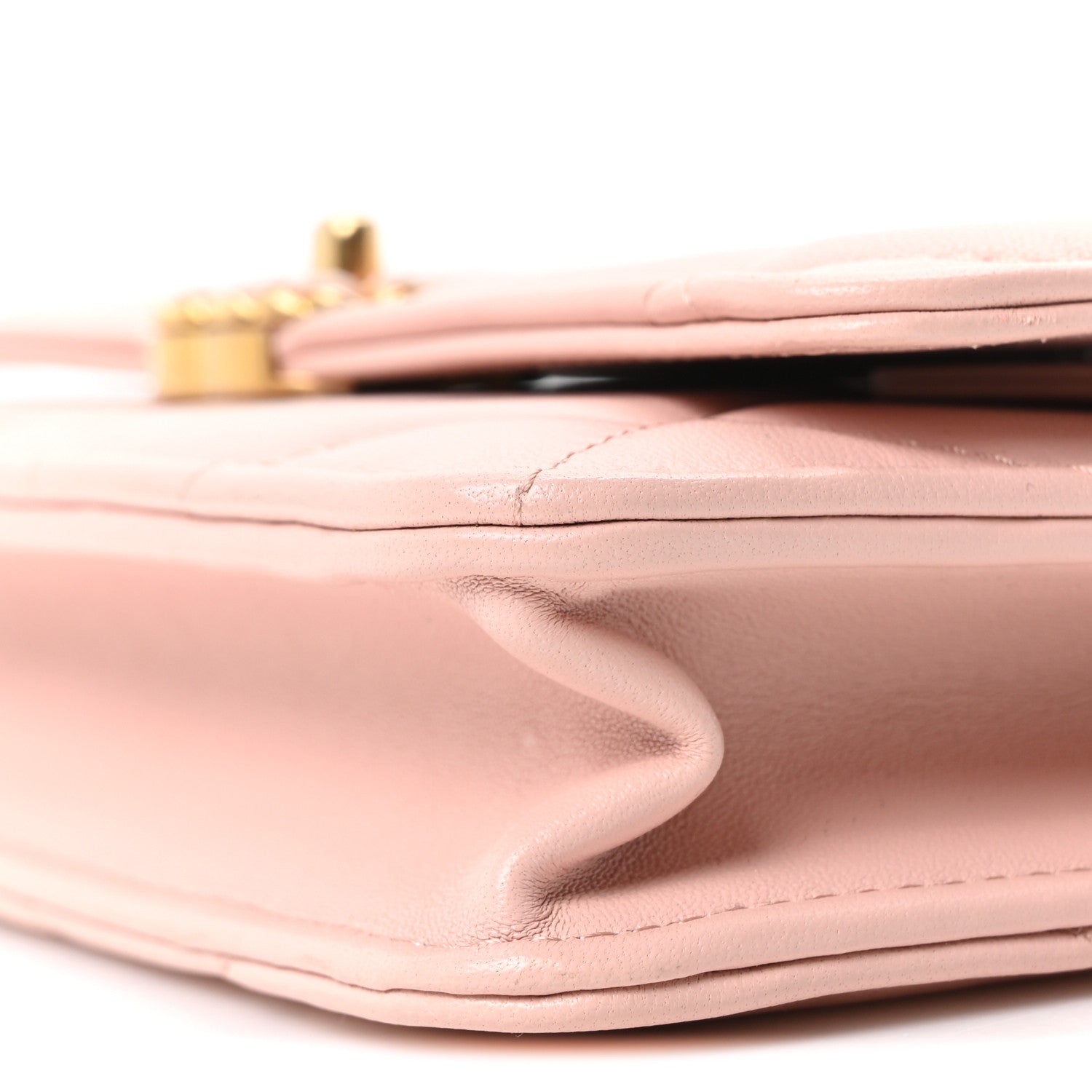 Chanel Lambskin Quilted Chanel 19 Wallet On Chain WOC Light Pink 10 of 11