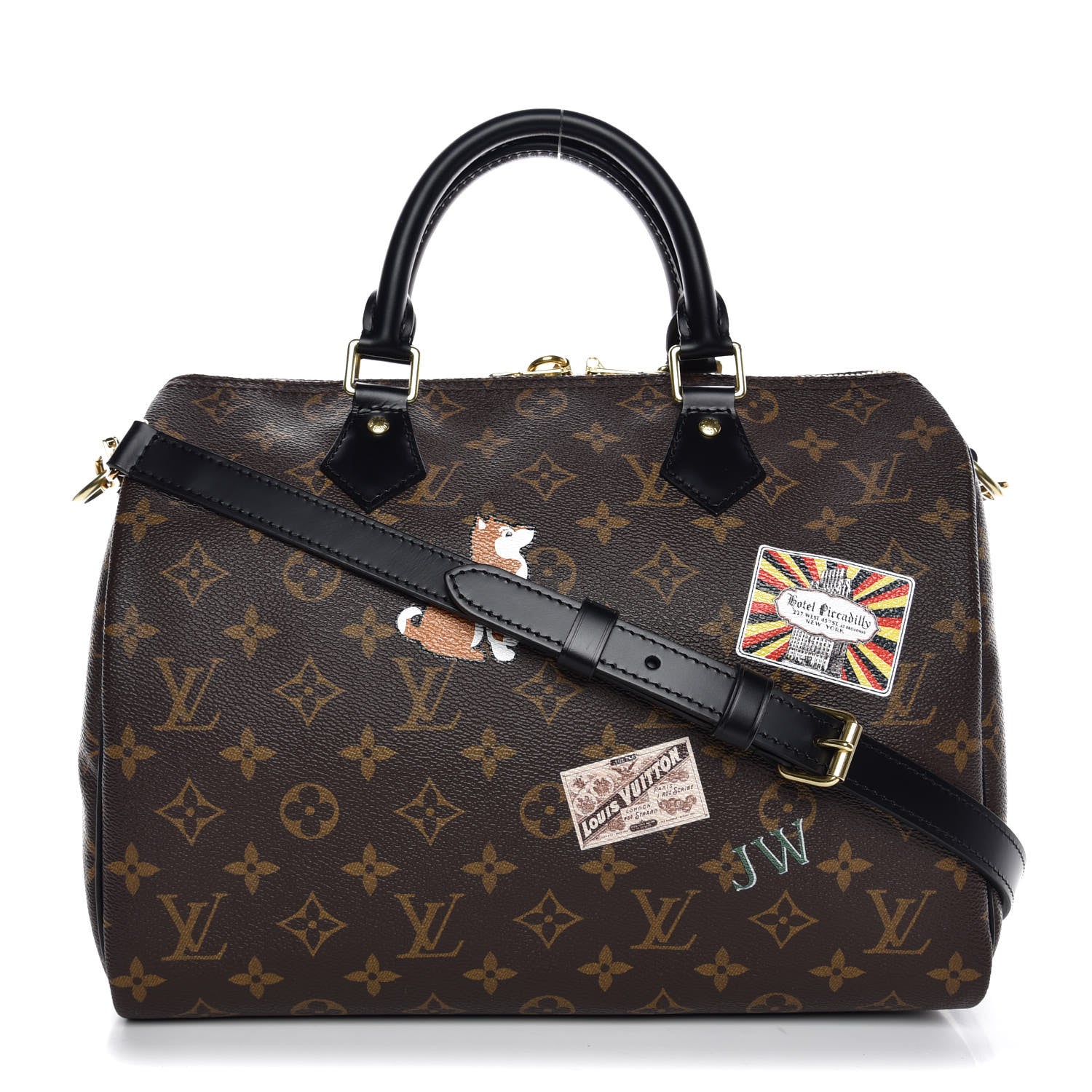 Louis Vuitton Monogram My World Tour Speedy Bandouliere 30 Black 1 of 8