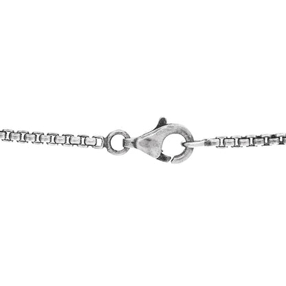 David Yurman Sterling Silver Diamond Blue Topaz 7mm Petite Albion Pendant Necklace 4 of 5