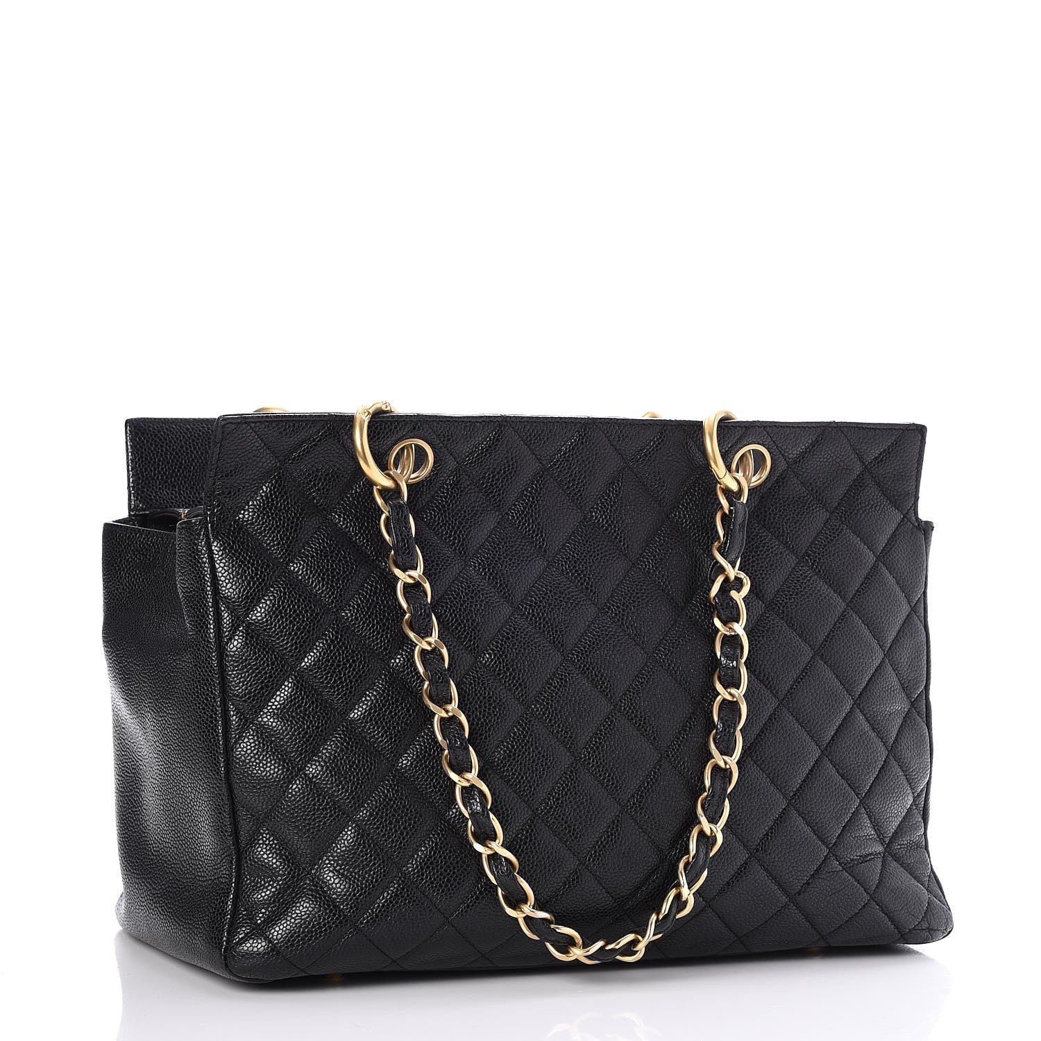 Chanel Caviar Quilted Grand Shopping Tote GST Black 3 of 8