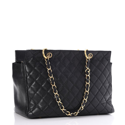 Chanel Caviar Quilted Grand Shopping Tote GST Black 3 of 8