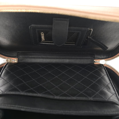 Chanel Caviar Quilted Large CC Filigree Vanity Case Beige Black 6 of 11
