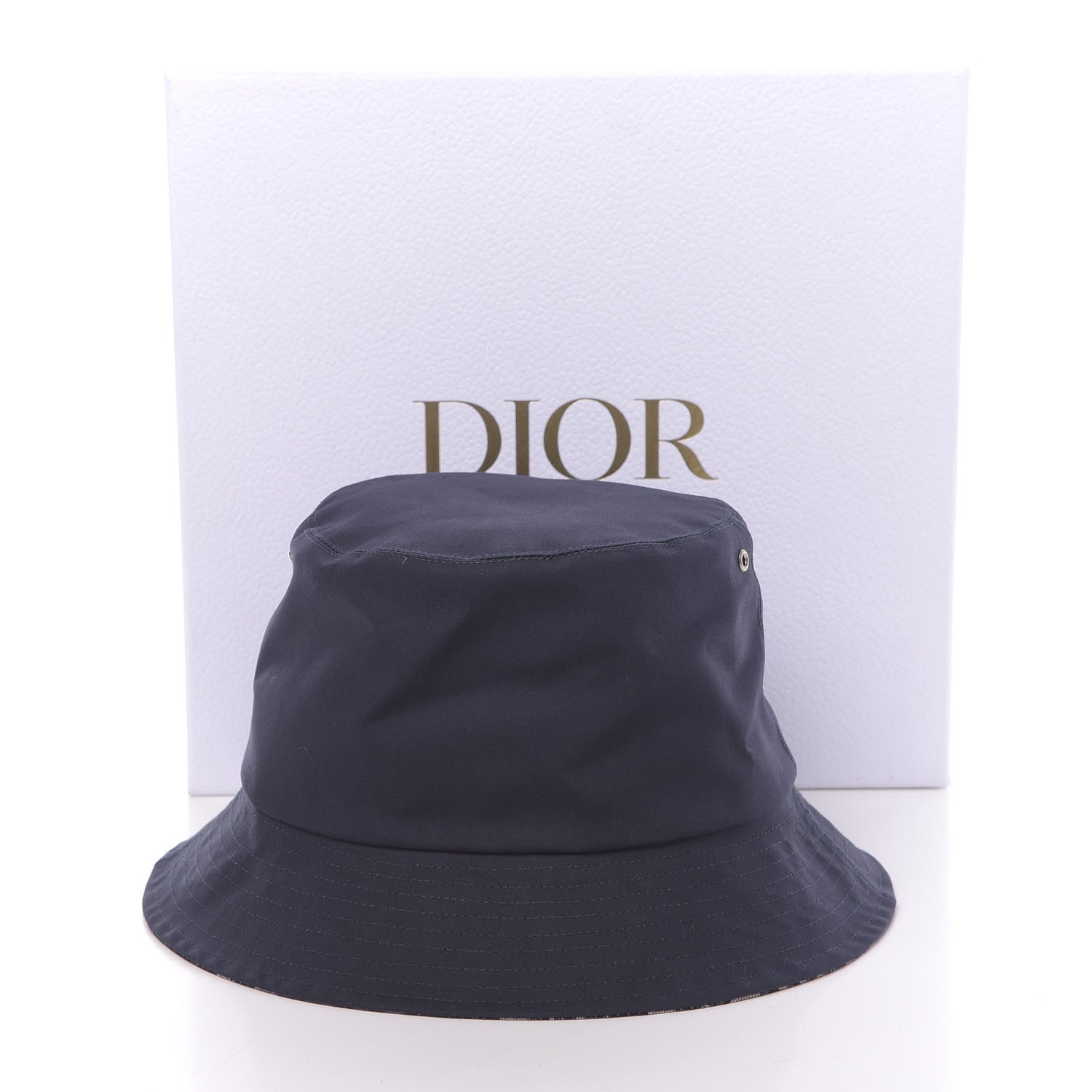 Christian Dior Oblique Reversible Teddy-D Brim Bucket Hat 58 Blue 8 of 8