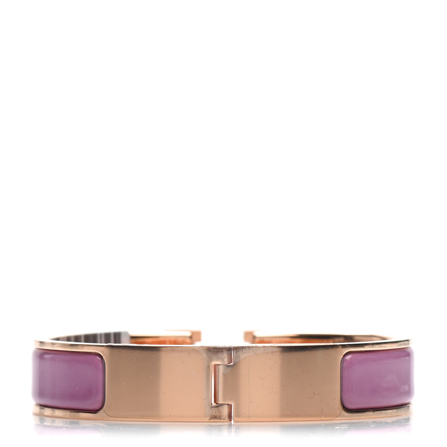 Enamel Narrow Clic Clac H Bracelet PM Rose Cendre