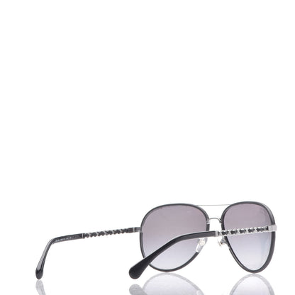 Chanel Polarized Pilot Winter Sunglasses 4219-Q Black 4 of 7