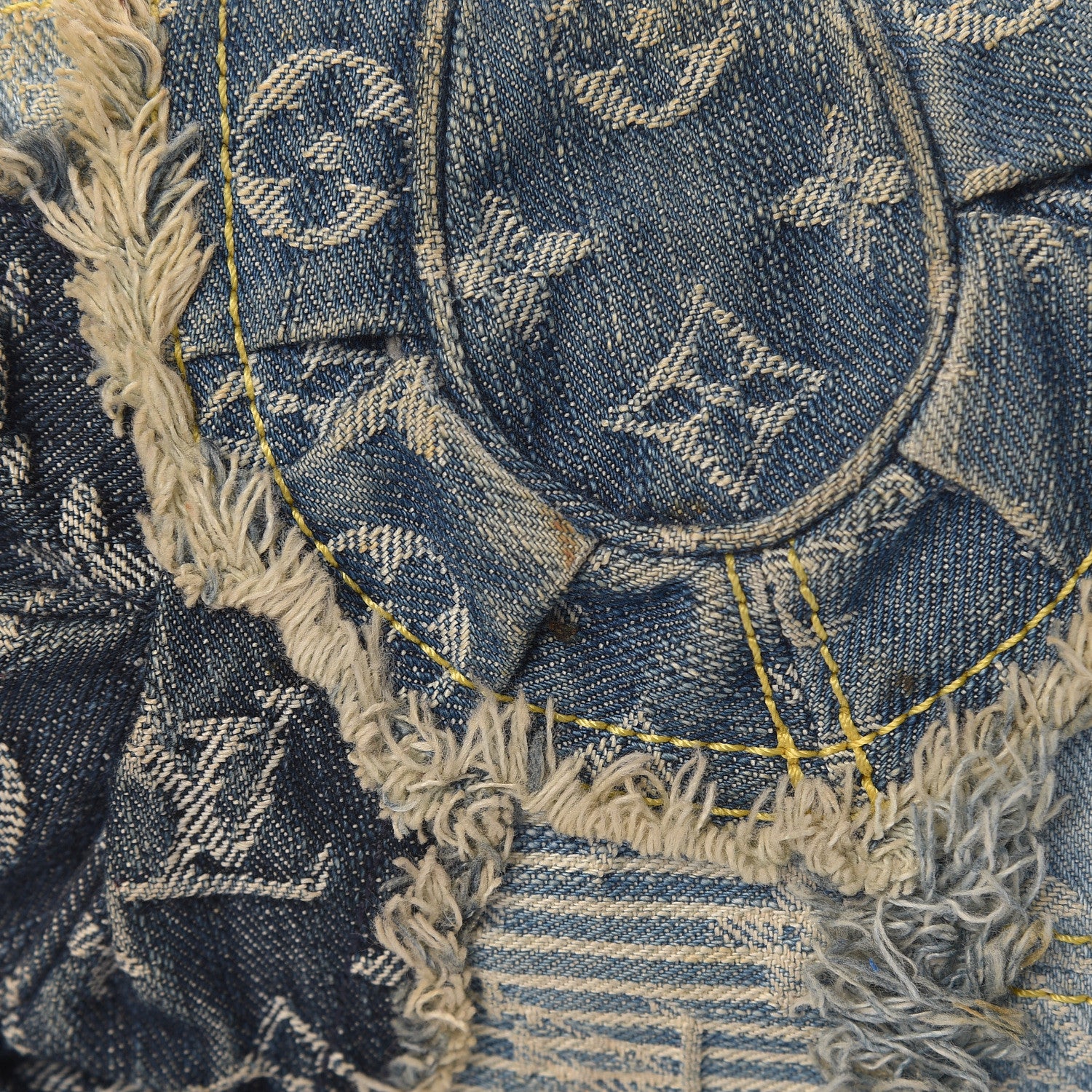 Louis Vuitton Denim Patchwork Pouchy Blue 13 of 13