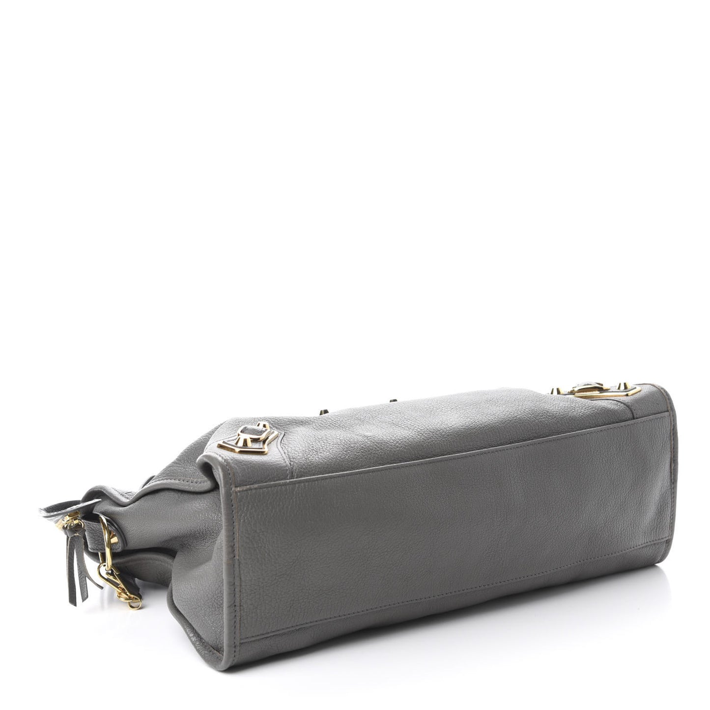 Chevre Gold Metallic Edge Hardware City Gris Acier