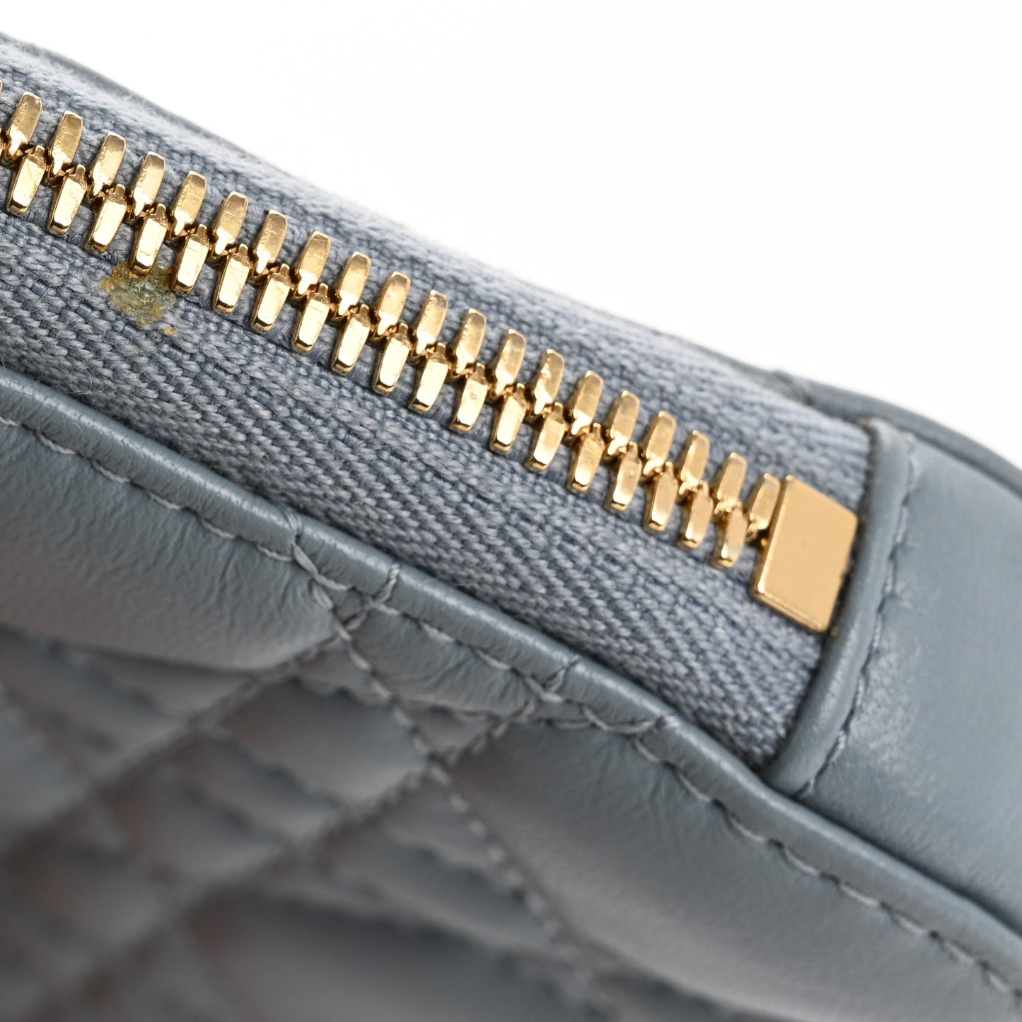 Lambskin Cannage Lady Dior Phone Holder Cloud Blue