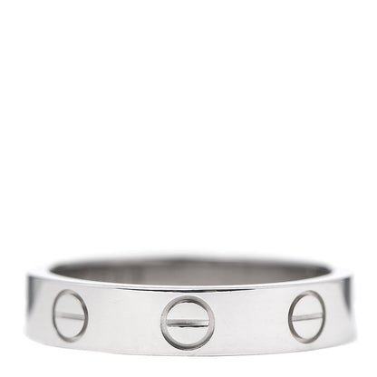 Cartier 18K White Gold 3.5mm LOVE Wedding Band Ring 49 4.75 1 of 4