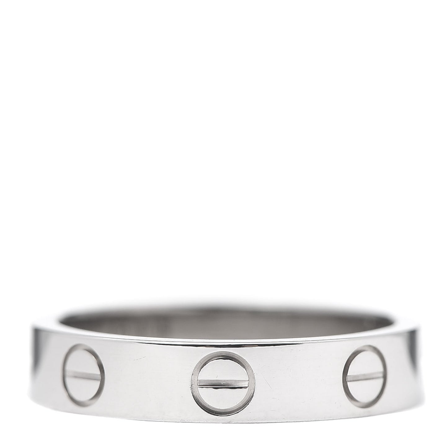 18K White Gold 3.5mm LOVE Wedding Band Ring 49 4.75