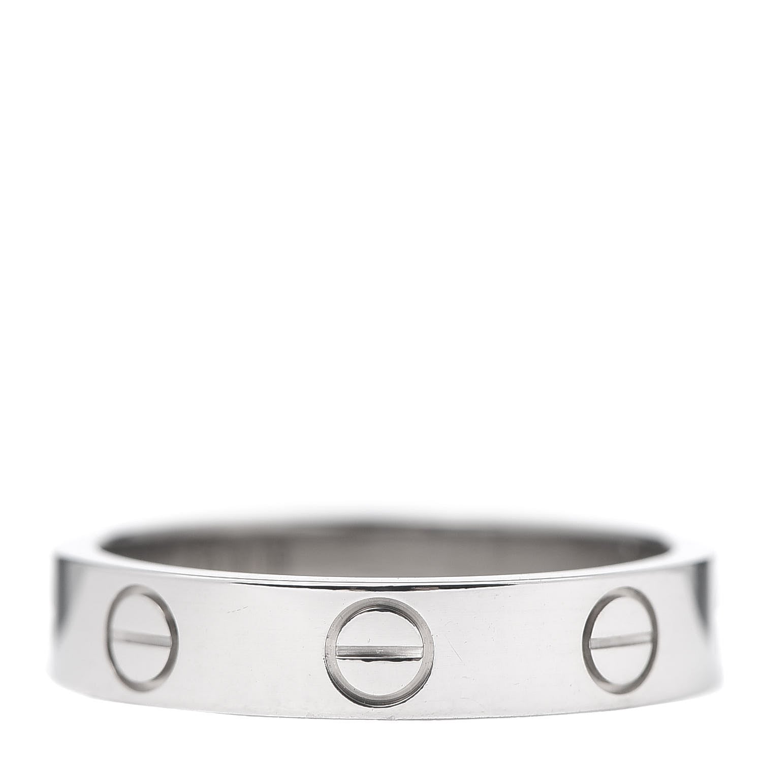 Cartier 18K White Gold 3.5mm LOVE Wedding Band Ring 49 4.75 1 of 4