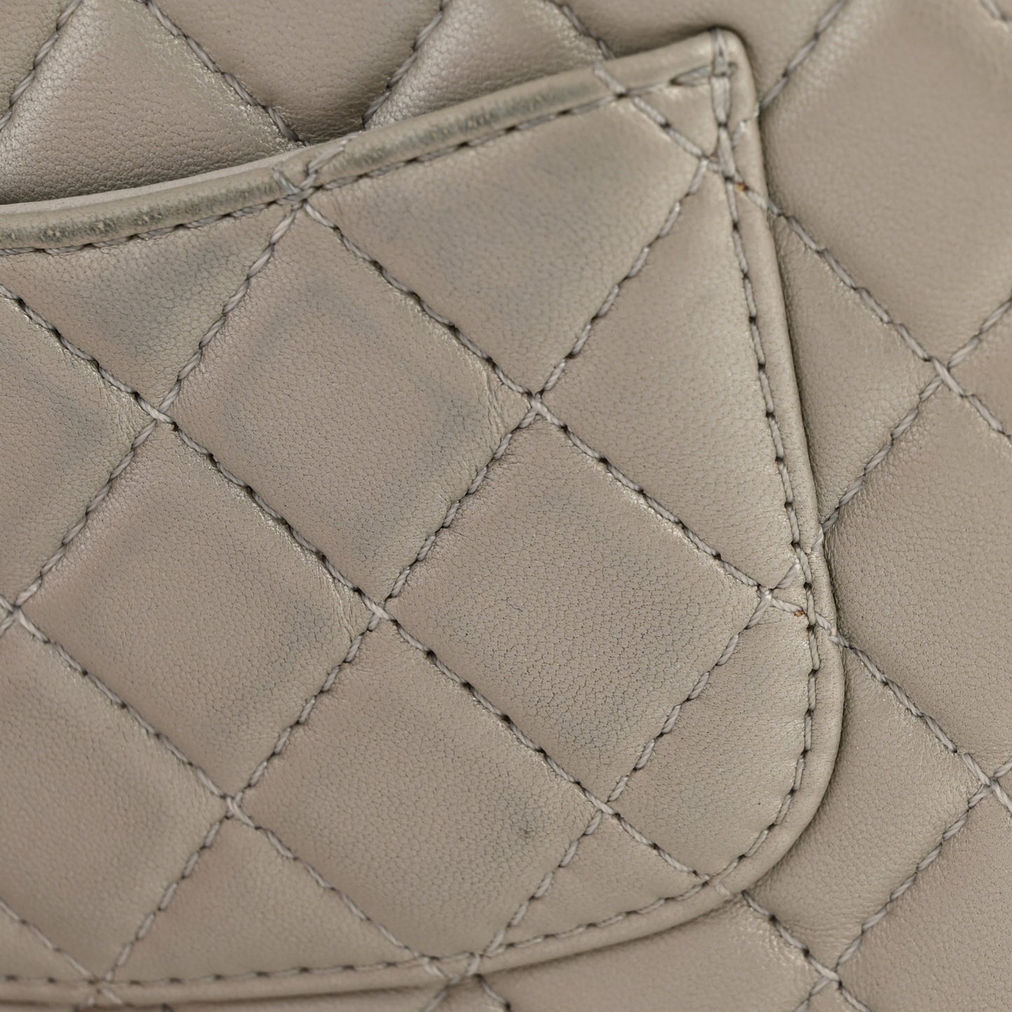 Metallic Goatskin Quilted 2.55 Reissue Mini Flap Silver
