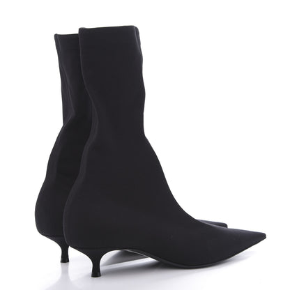 Balenciaga Jersey Crepe Extreme Pointed Toe Knife Booties 37 Black 4 of 7