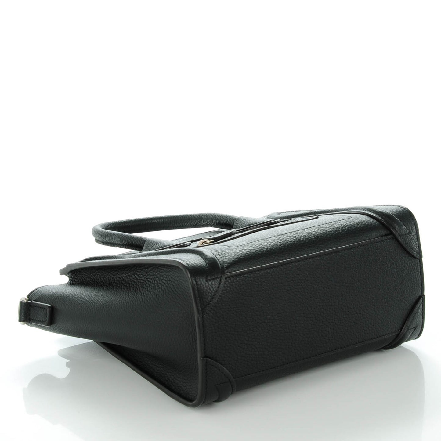 Drummed Calfskin Nano Luggage Black