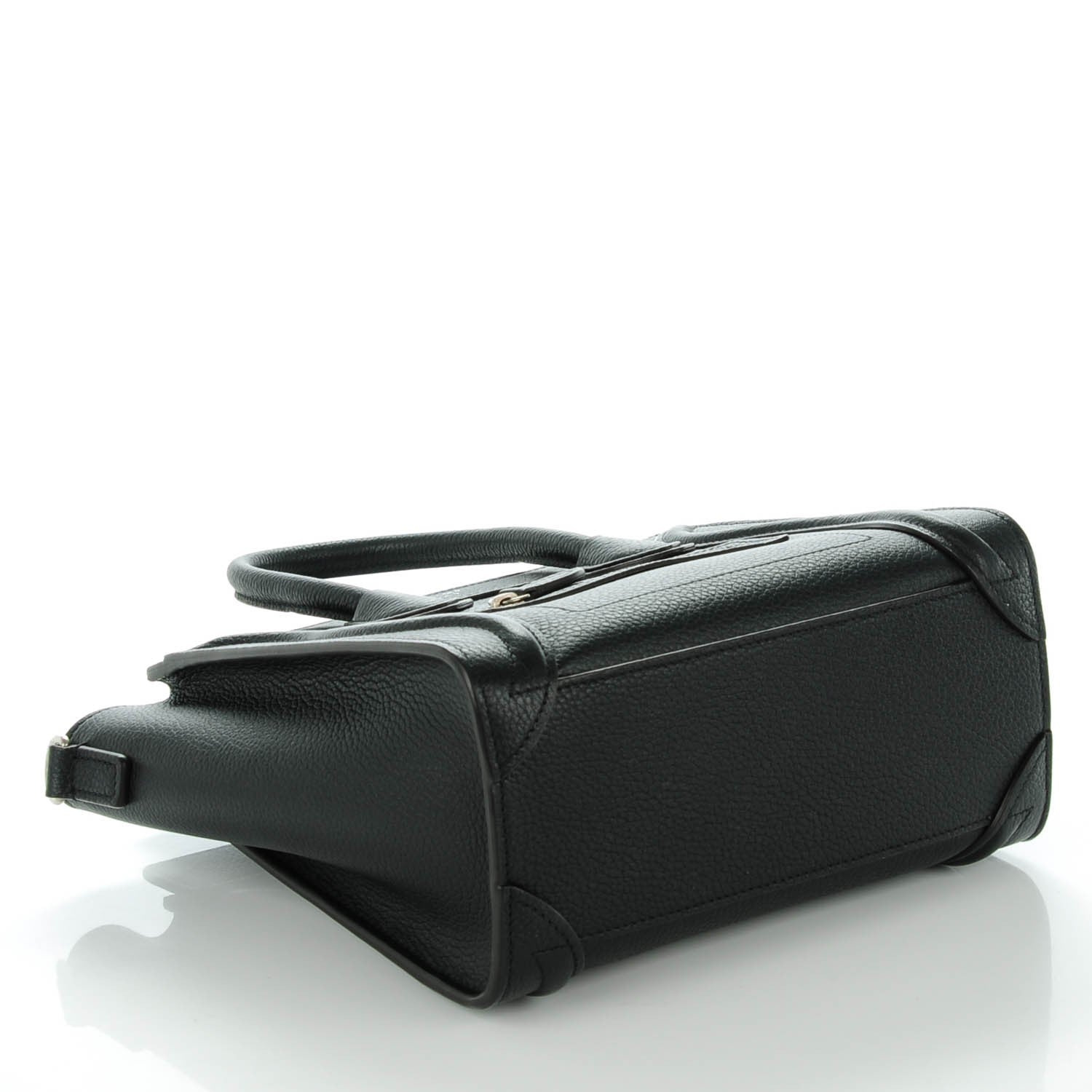 Celine Drummed Calfskin Nano Luggage Black 4 of 8