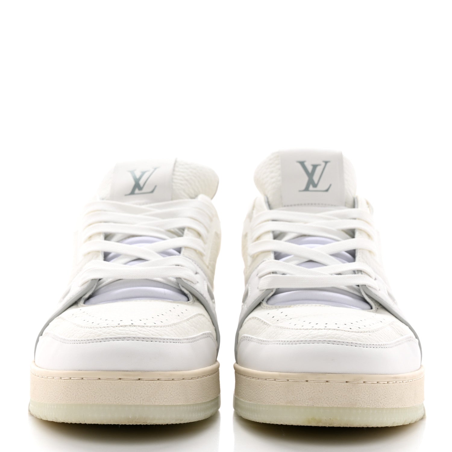 Louis Vuitton Calfskin Mens LV Trainer Sneakers 9 White 2 of 22