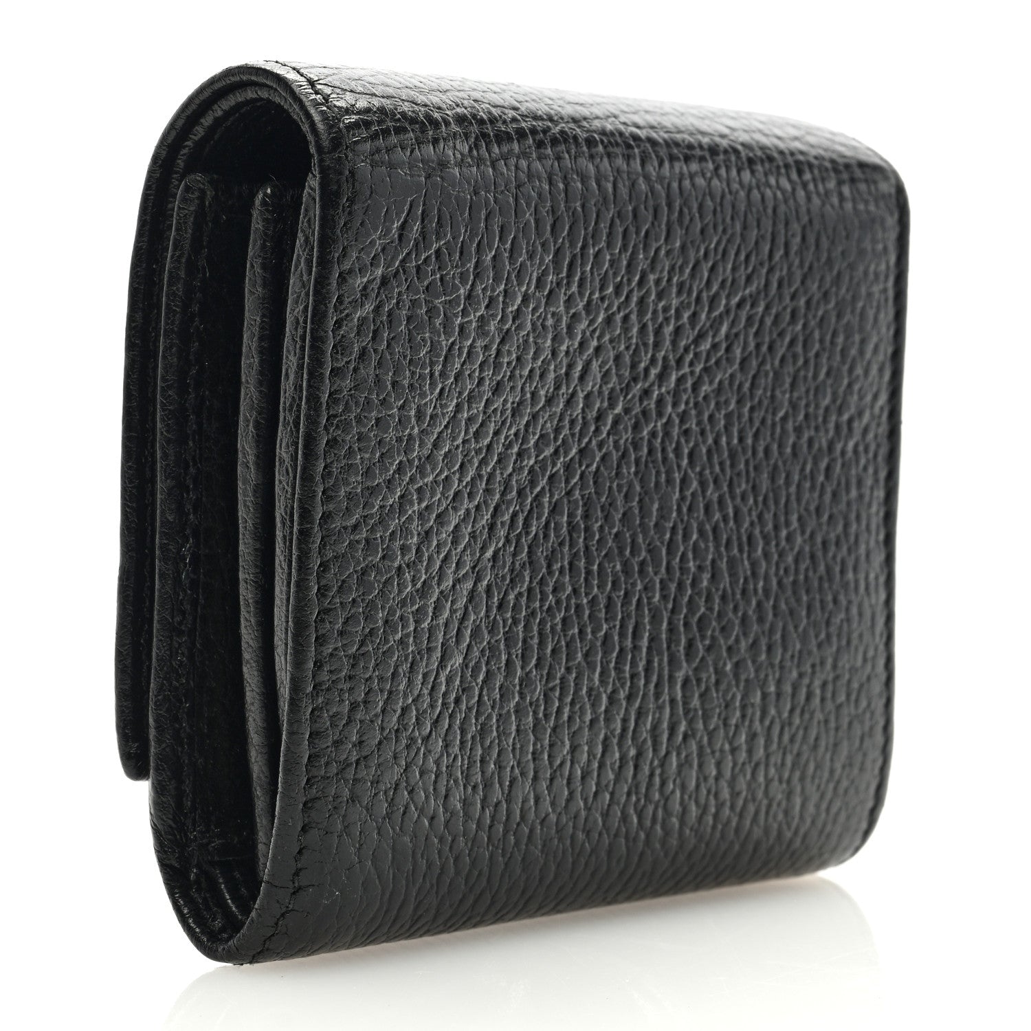 Gucci Dollar Calfskin Medium GG Marmont Wallet Black 3 of 6