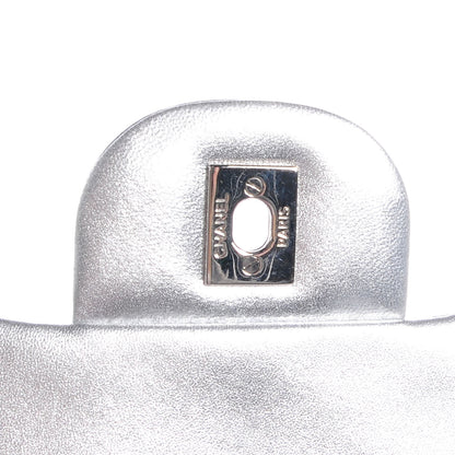 Chanel Metallic Lambskin Quilted Jumbo Single Flap Silver 6 of 8
