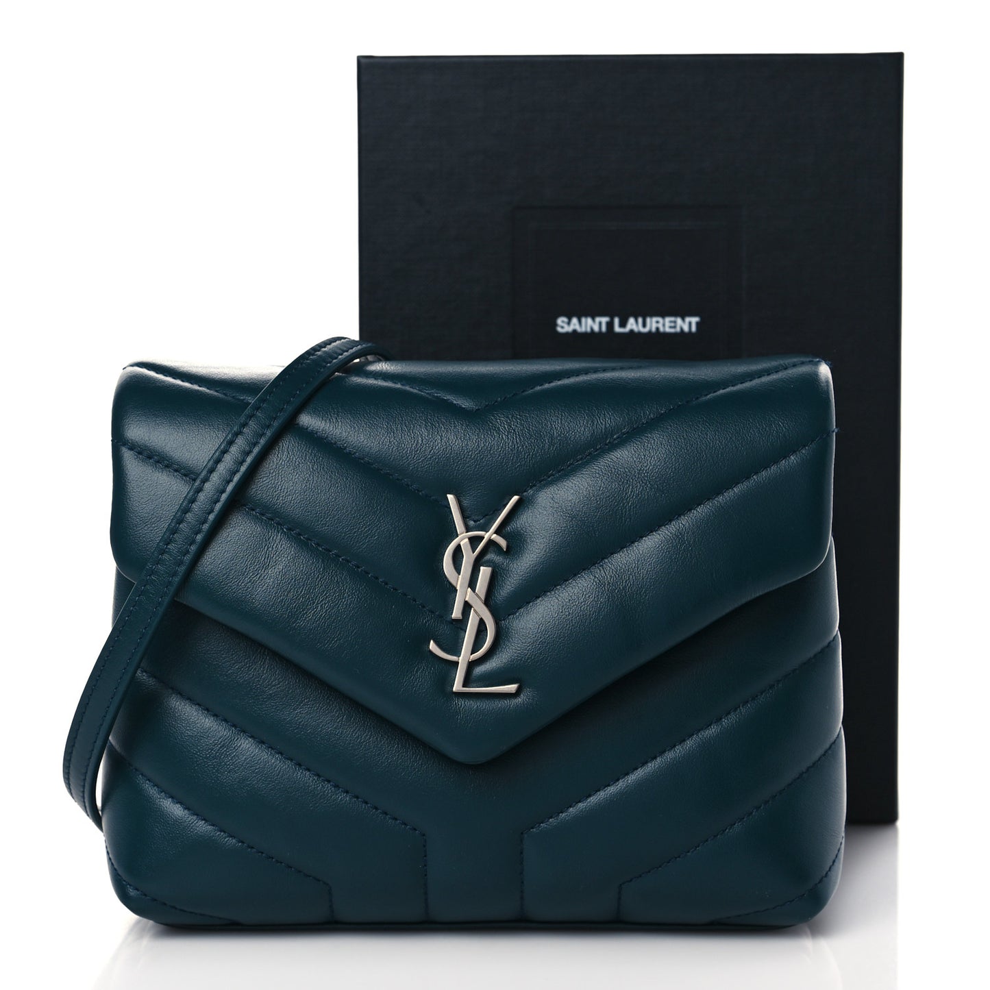 Calfskin Y Quilted Monogram Toy Loulou Satchel Dark Turquoise