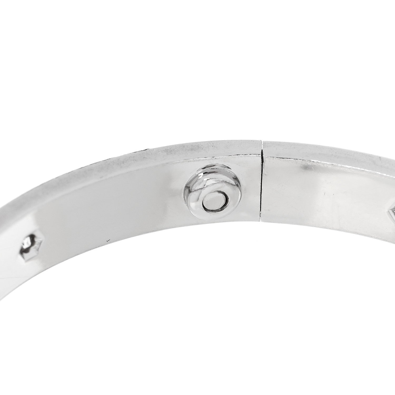Cartier 18K White Gold 6 Diamond LOVE Bracelet 17 4 of 5