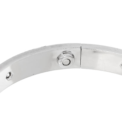 Cartier 18K White Gold 6 Diamond LOVE Bracelet 17 4 of 5