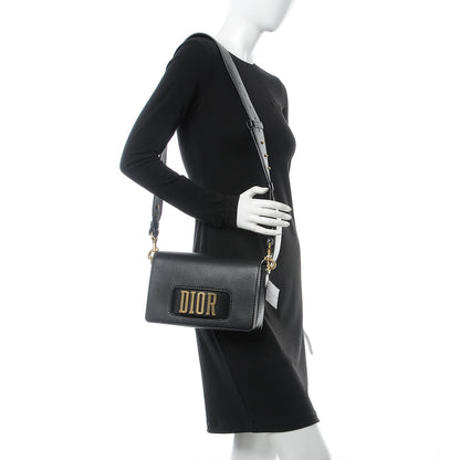 Christian Dior Grained Calfskin Dio(r)evolution Flap Bag Black 2 of 6