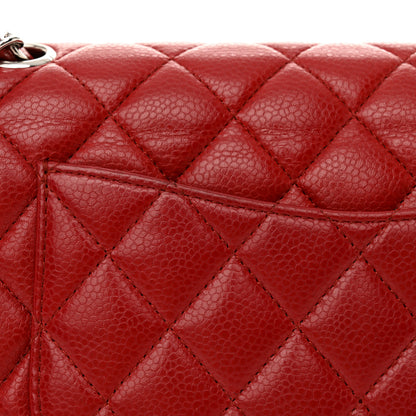Chanel Caviar Quilted Medium Double Flap Dark Red 11 of 13