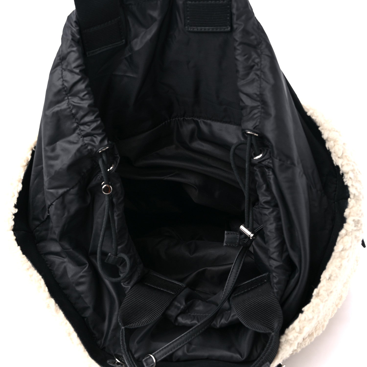 Chanel Wool Nylon Quilted Coco Neige Tote Black Ecru 6 of 18