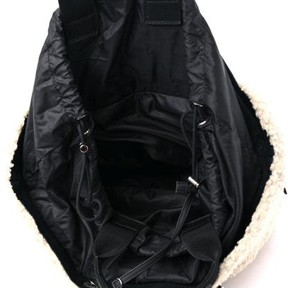 Chanel Wool Nylon Quilted Coco Neige Tote Black Ecru 6 of 18