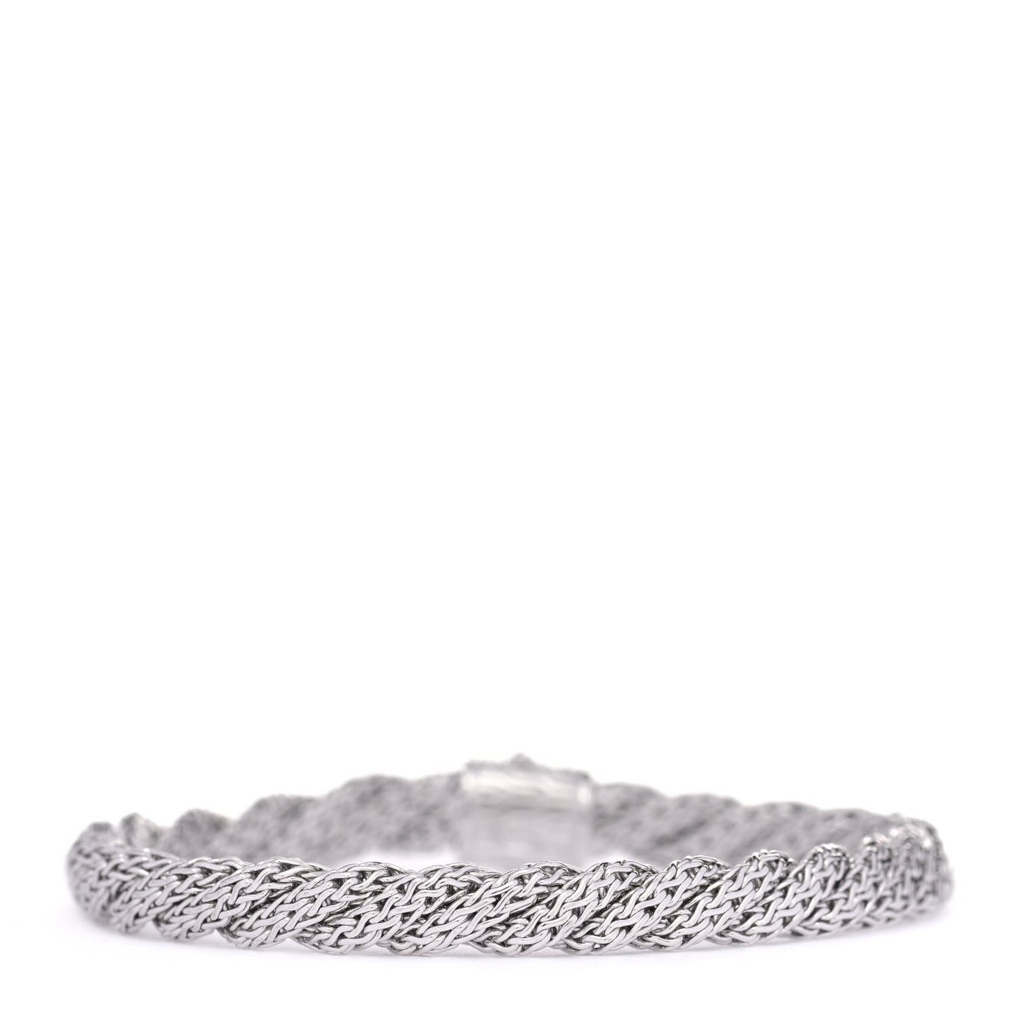 Sterling Silver Diamond 5.5mm Twisted Chain Bracelet